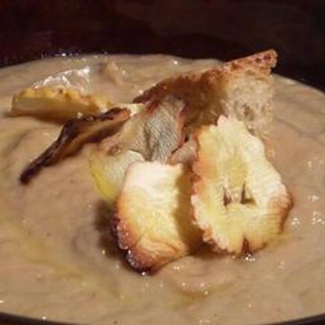 Zuppa castagne e porri