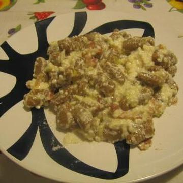 Ñoquis de castañas con mota